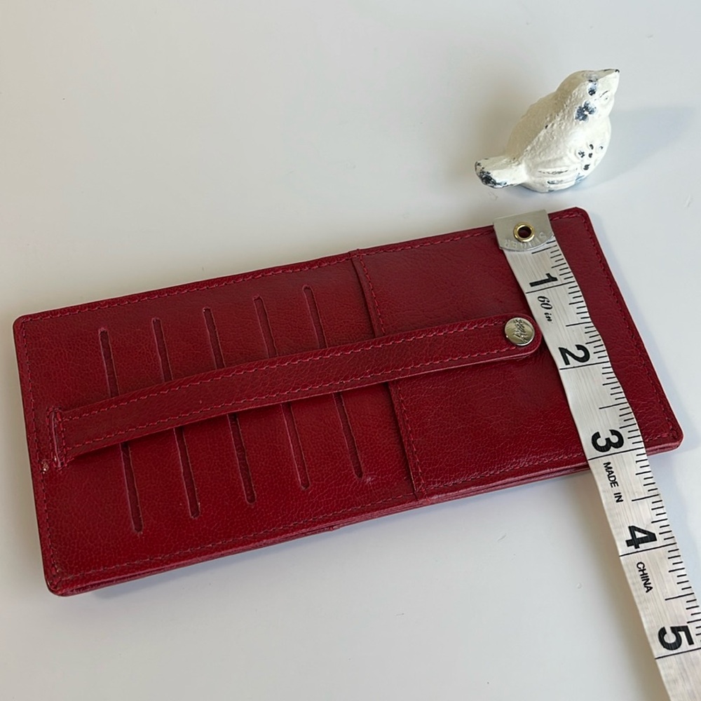 ABAS Red Genuine Leather Long Card Case - Picture 8 of 8